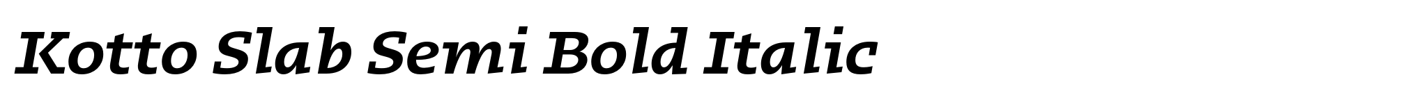 Kotto Slab Semi Bold Italic image